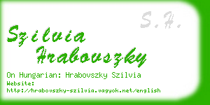 szilvia hrabovszky business card